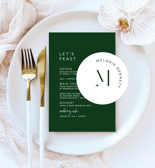 Initials Place Setting Package