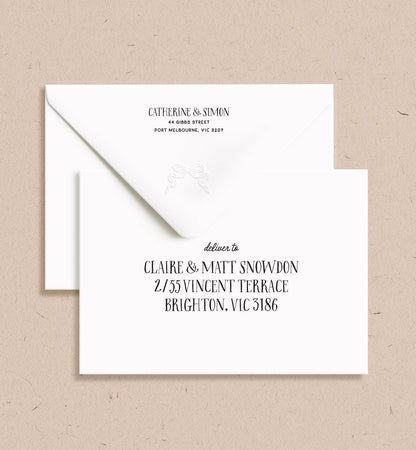 Ribbon Printed Envelope
