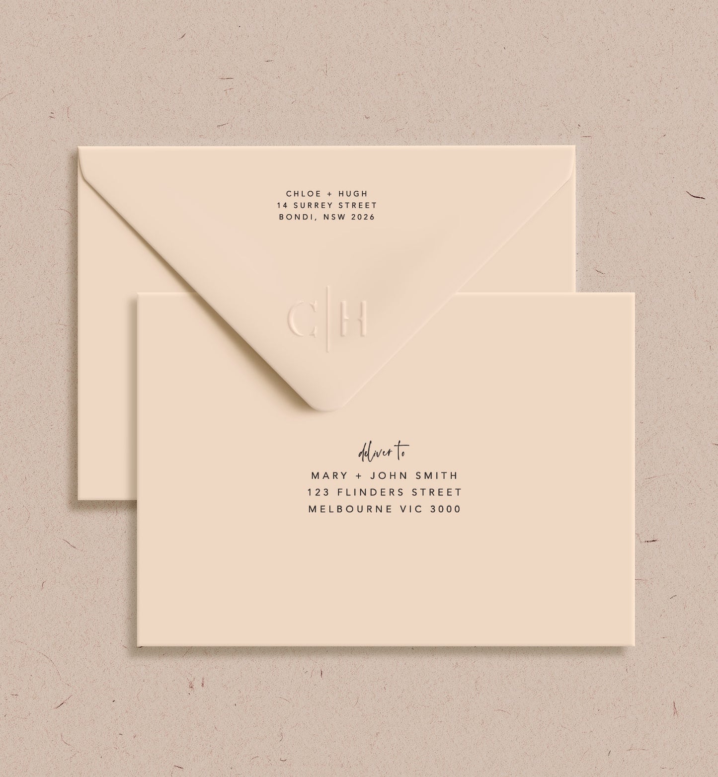 Initials Printed Envelope