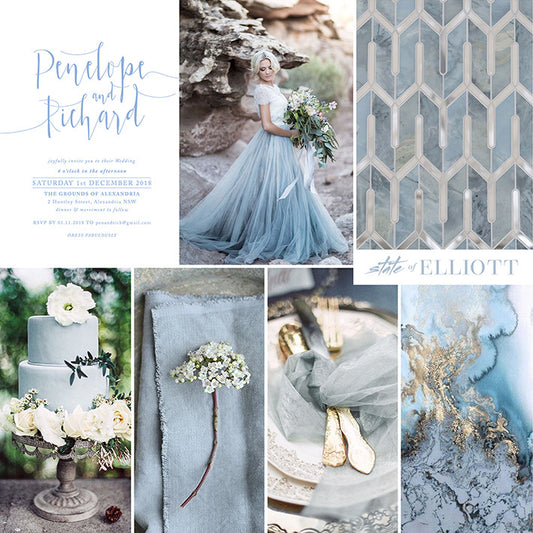 Spotlight on Colour - Dusty Blue, White and Gold