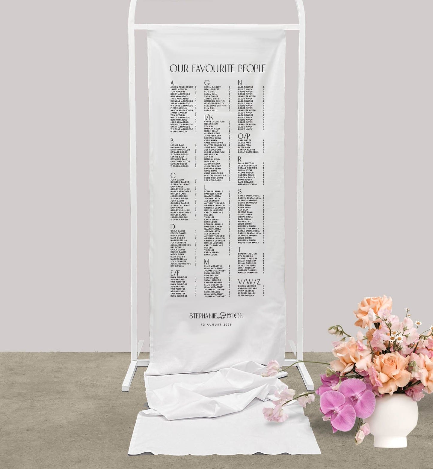 Hello Lover Cloth Seating Sign