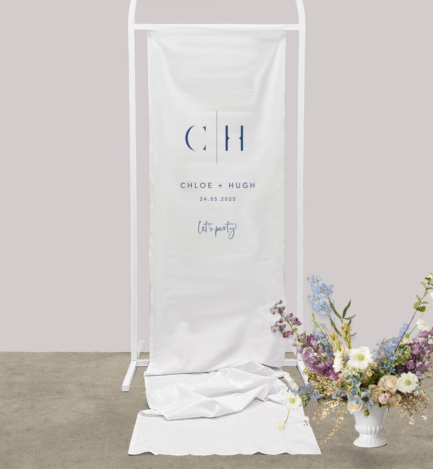 Initials Cloth Welcome Sign