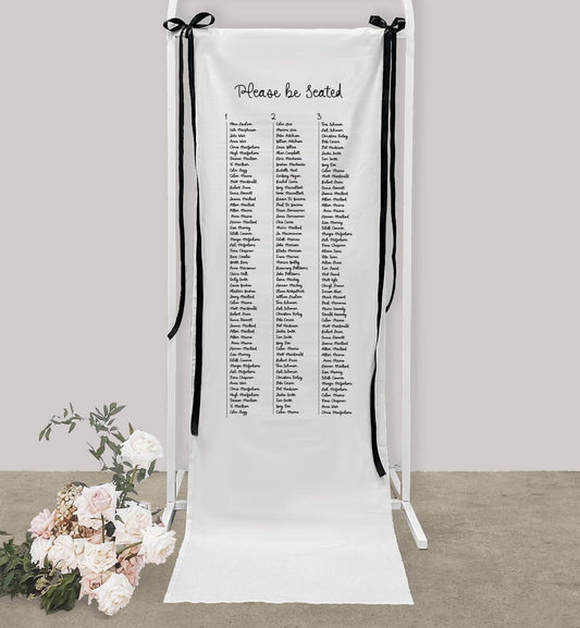 Je t'aime Cloth Seating Sign