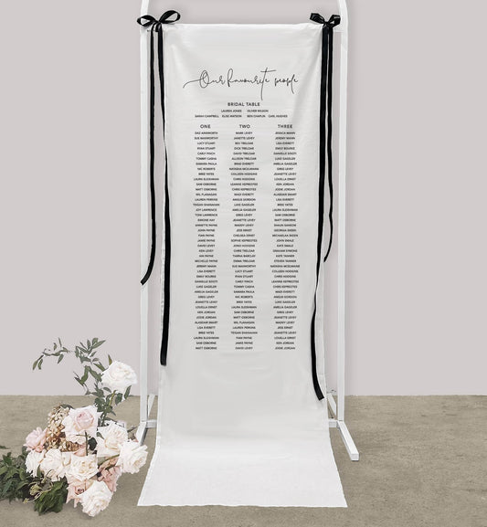 Love Letter Cloth Seating Sign