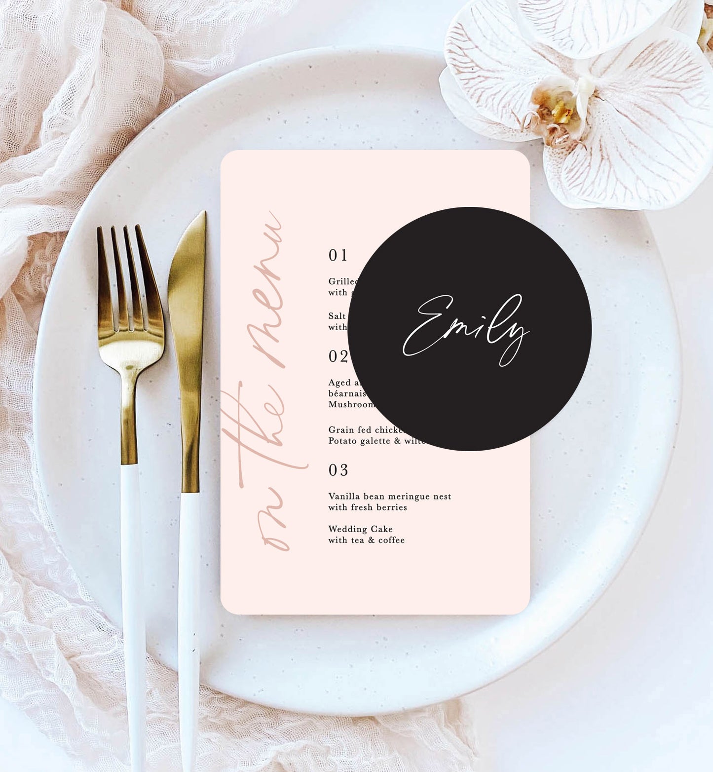 Tuxedo Place Setting Package