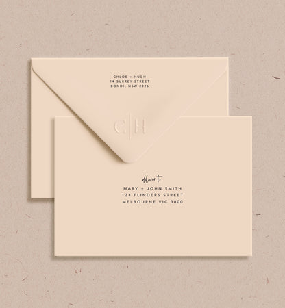Initials Printed Envelope