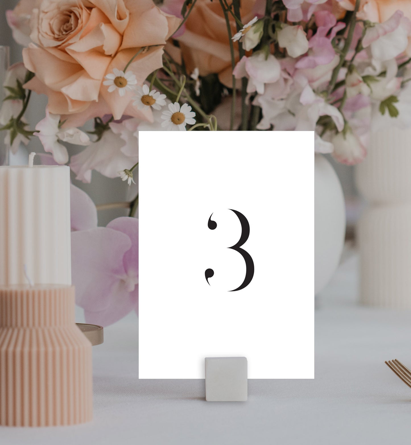 Initials Table Number Set