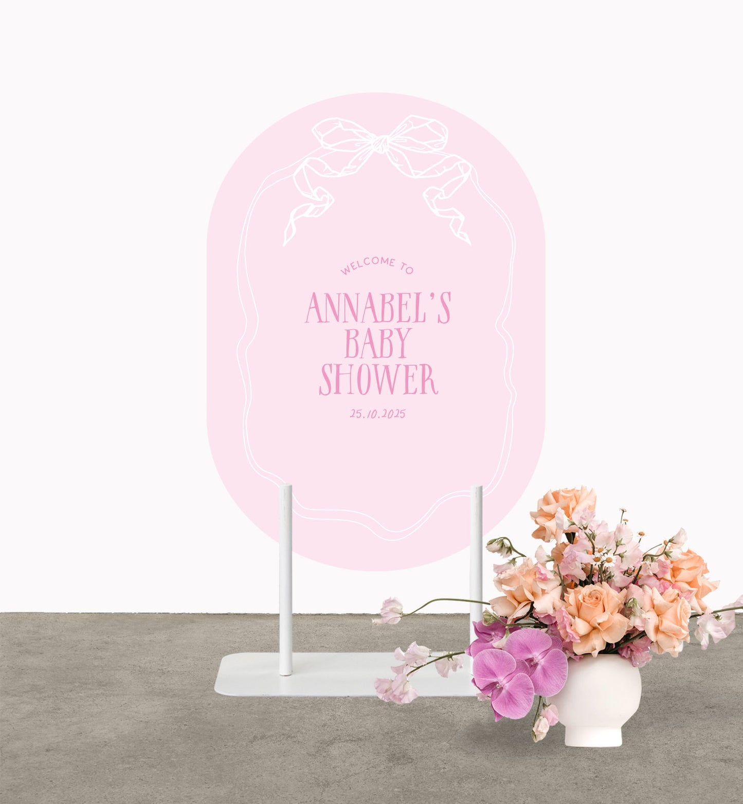 Ribbon Baby Shower Sign