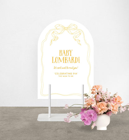 Ribbon Baby Shower Sign