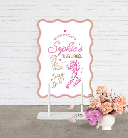 Last Rodeo Bridal Shower Sign